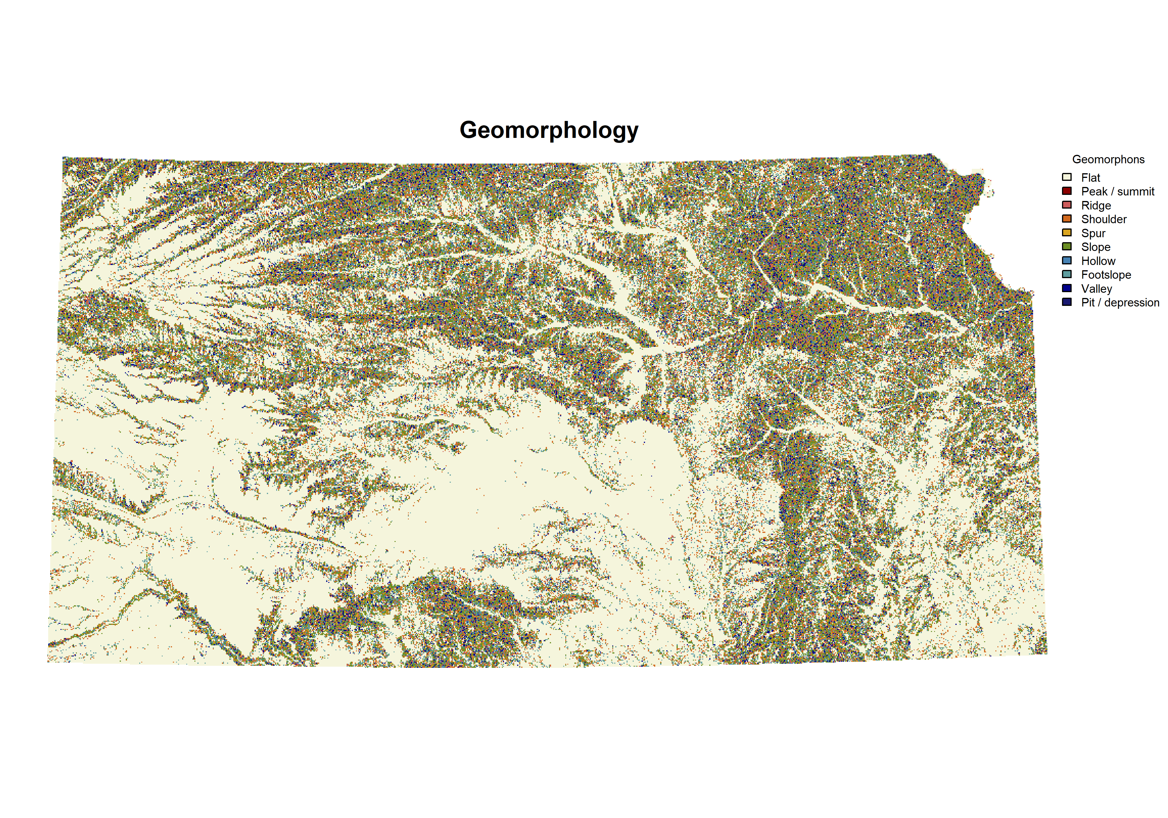 Geomorphology retrieved from GEE