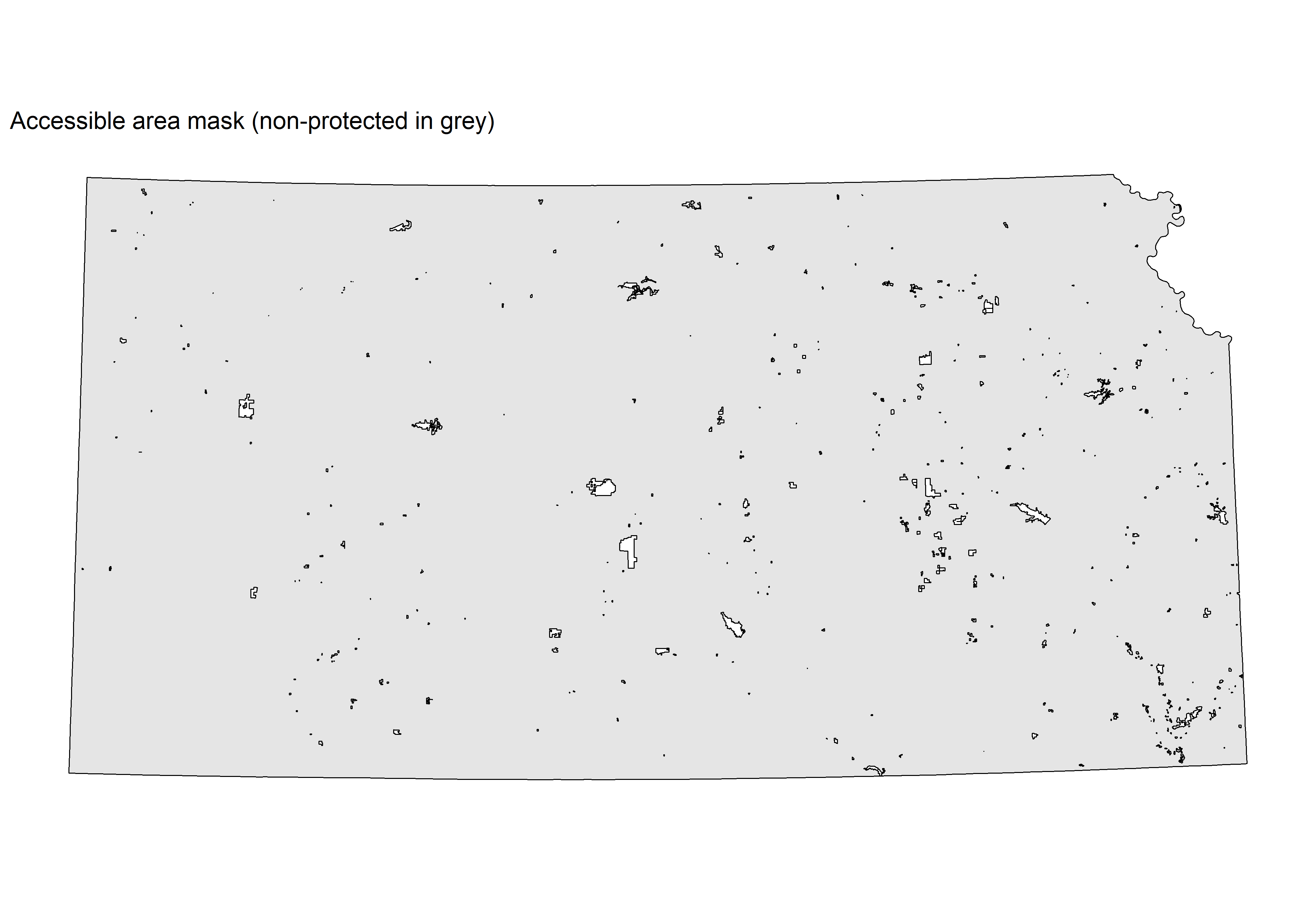 Protected areas (empty shapes)