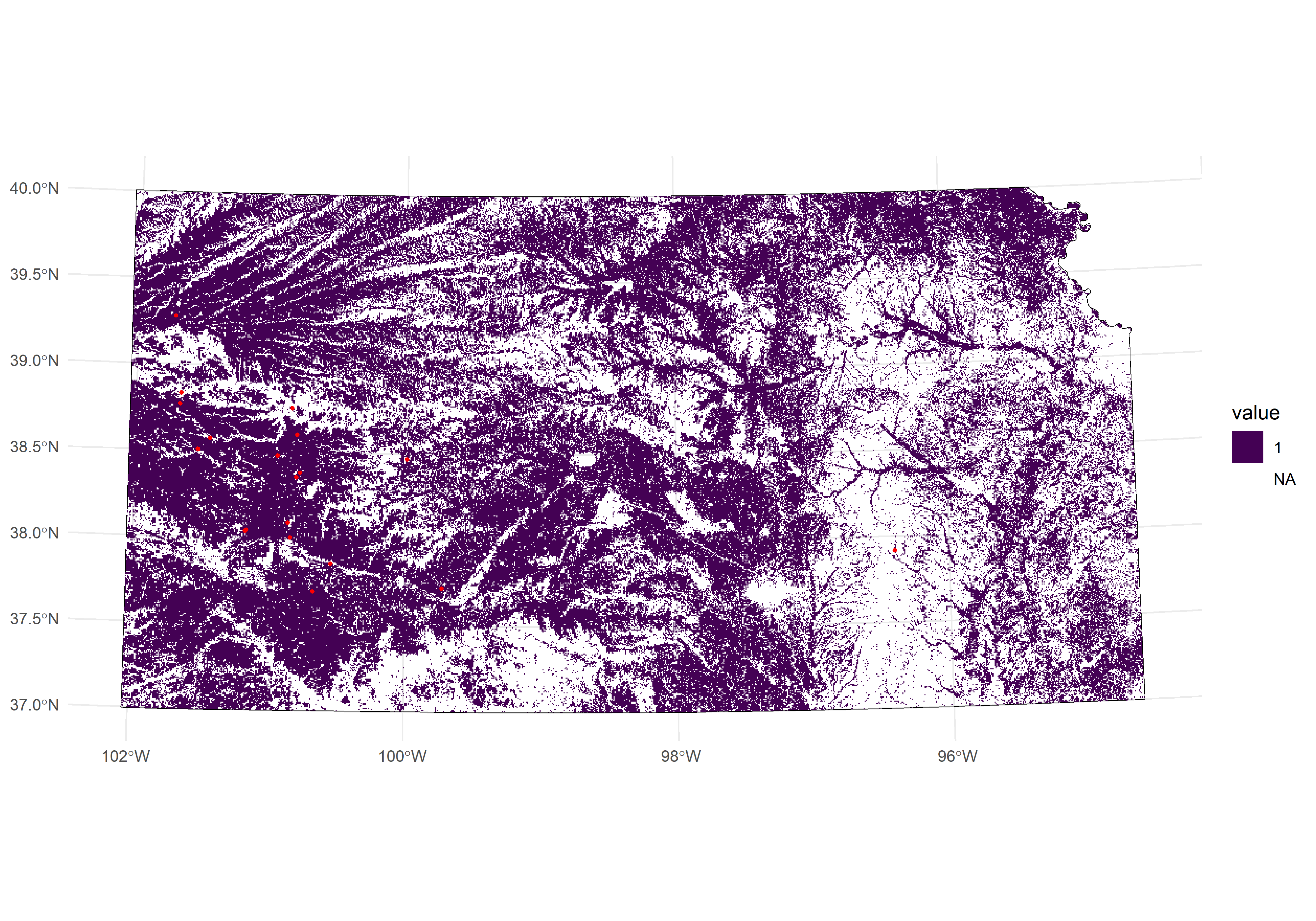 Spatial distribution of crops aggregated/upscaled from the original 20-meter pixel resolution to a coarser 100-meter pixel resolution for improved visualization and analysis.